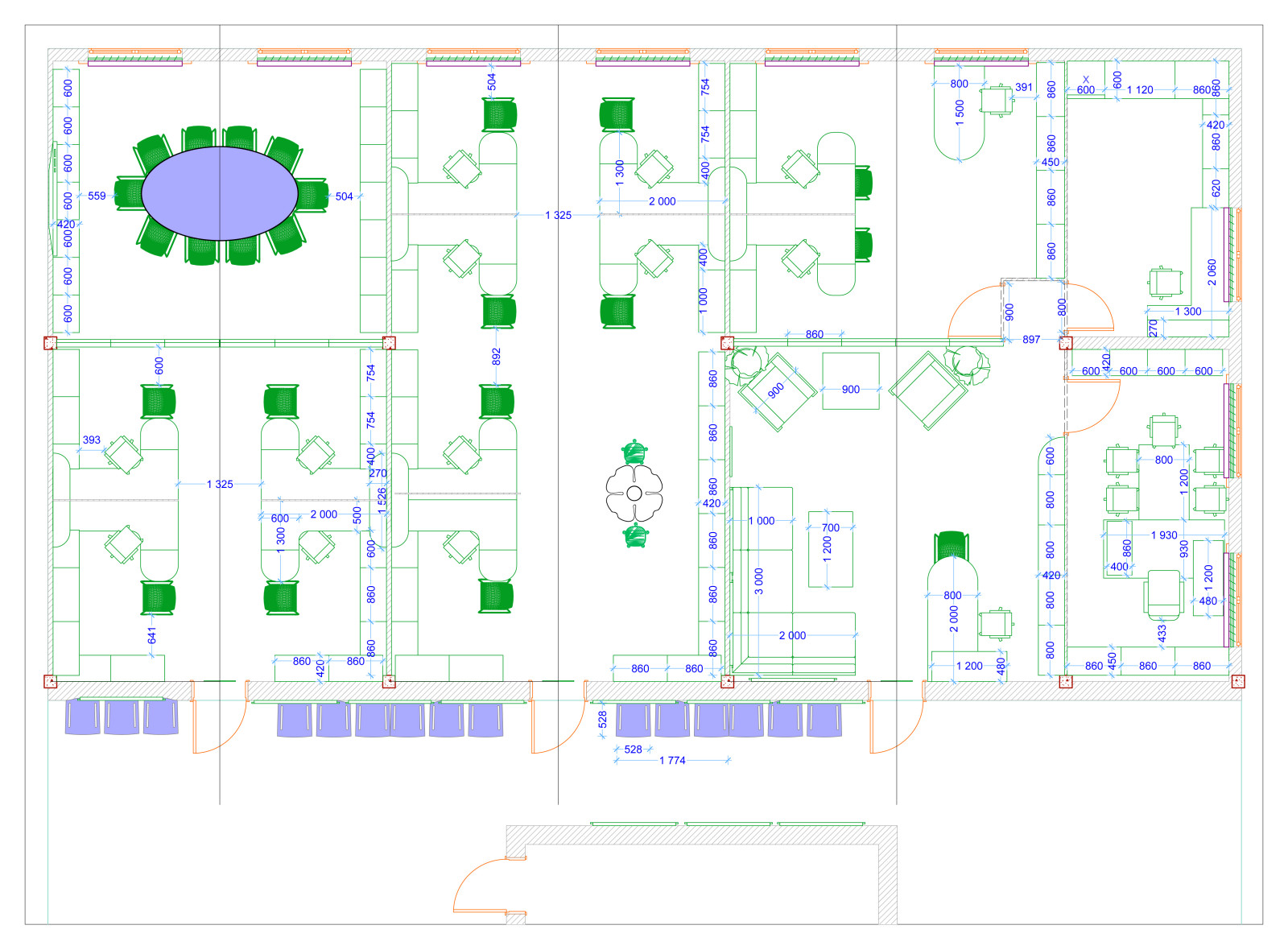 Соцзащита.  Дизайн-проект интерьеров отдела социальной защиты г.Краснознаменска.