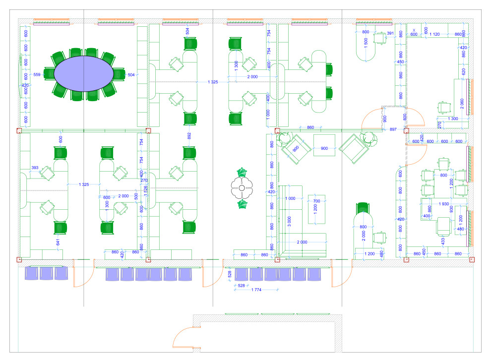 Соцзащита.  Дизайн-проект интерьеров отдела социальной защиты г.Краснознаменска.