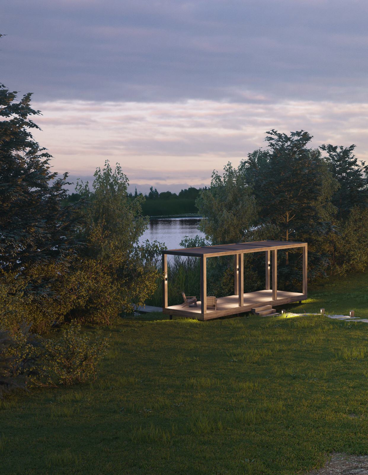 Дом охотника. Благоустройство территории.