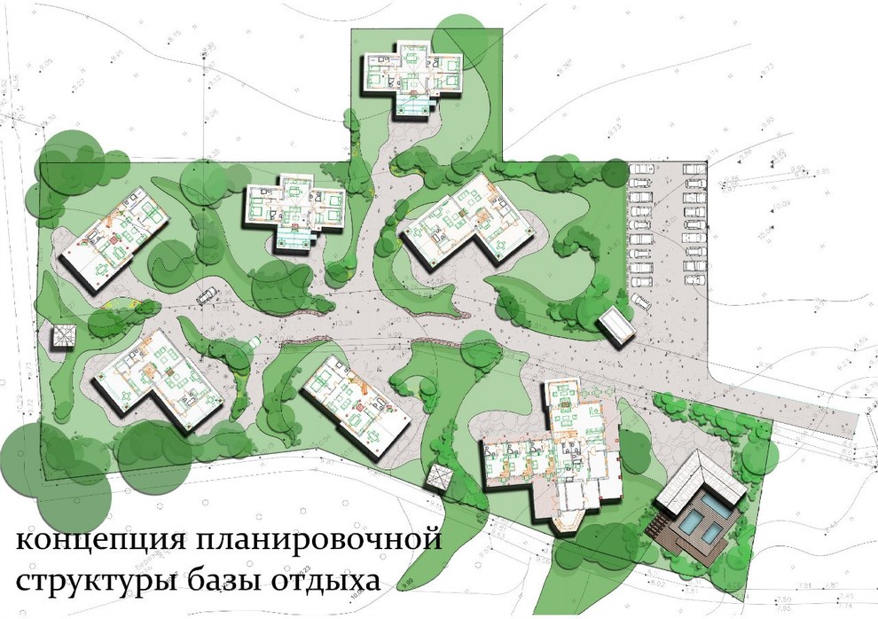 Концепция планировочной структуры базы отдыха