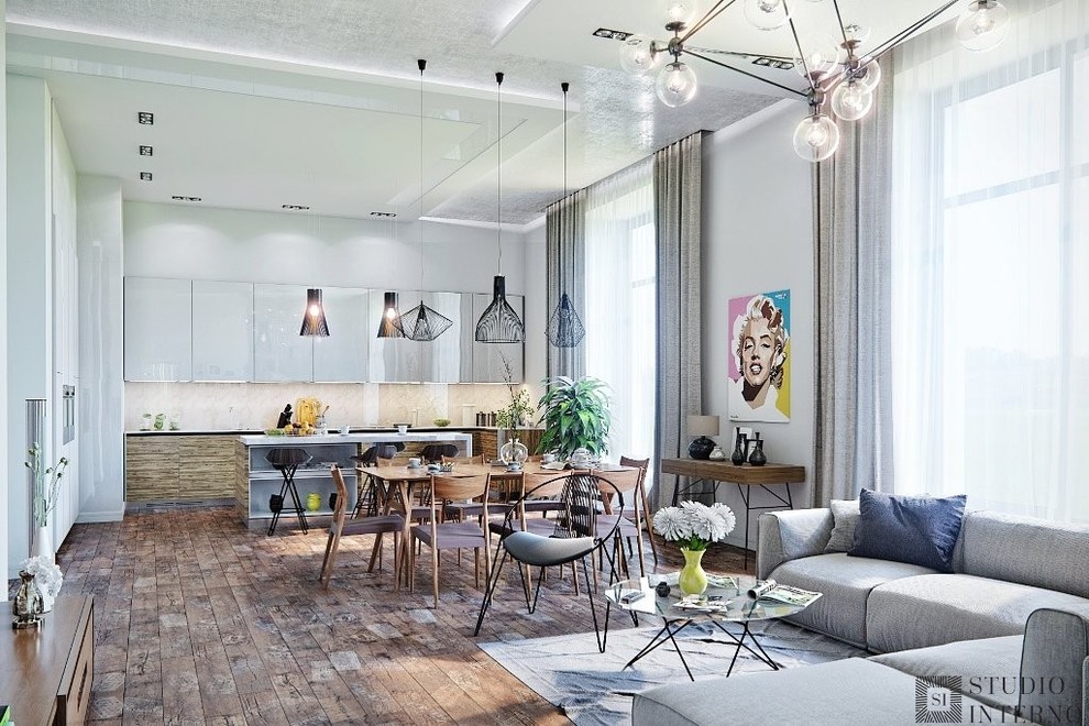 Интерьер апартаментов в современном стиле.