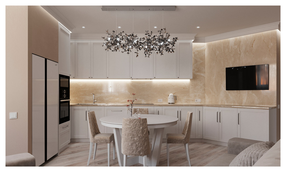 Дизайн-проект (холл, кухня-столовая, ванная комната)