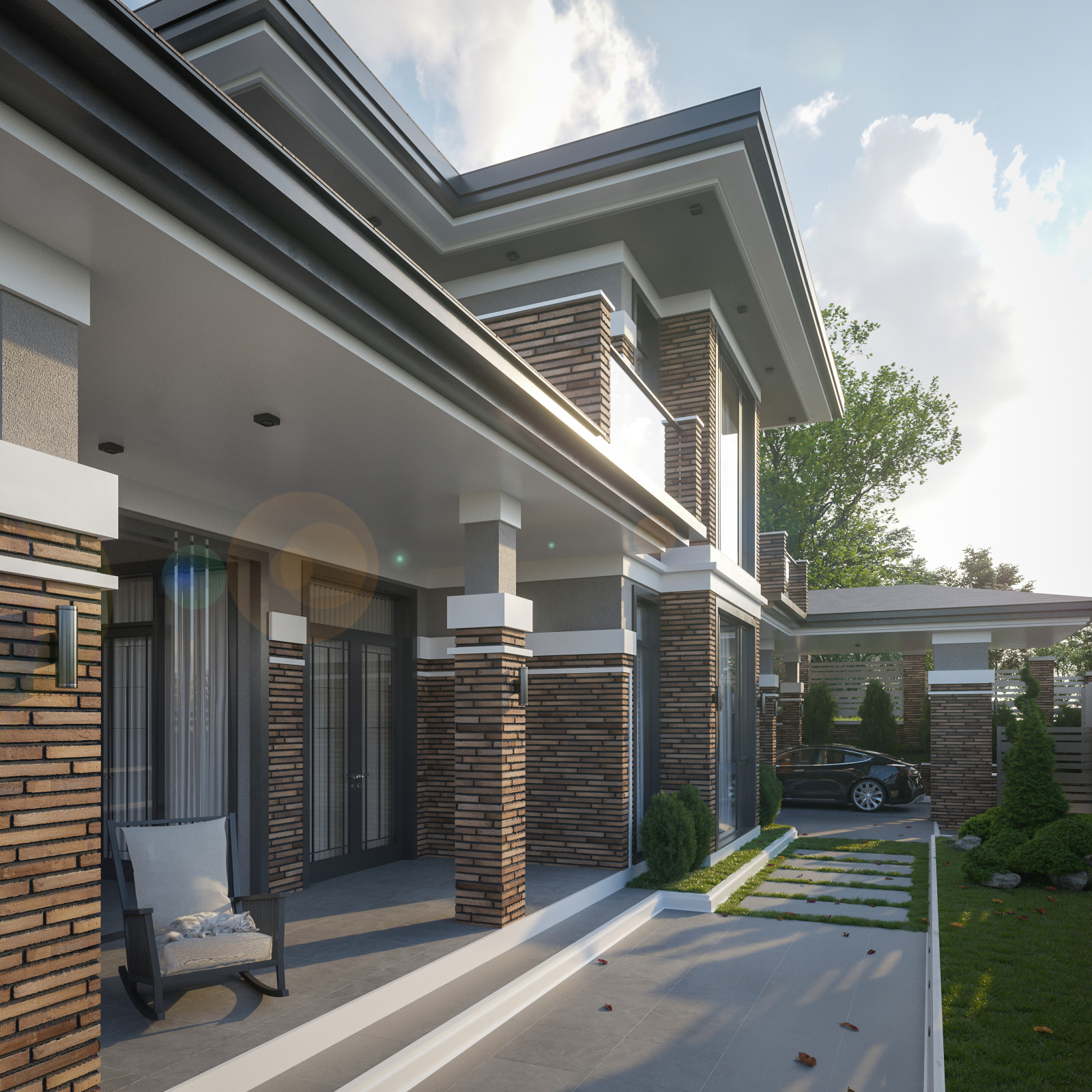 Дом в стиле Райта