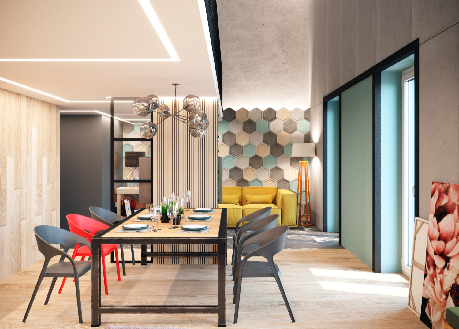 концептуальные предложения по Хайфлету 130квм. г.Новосибирск