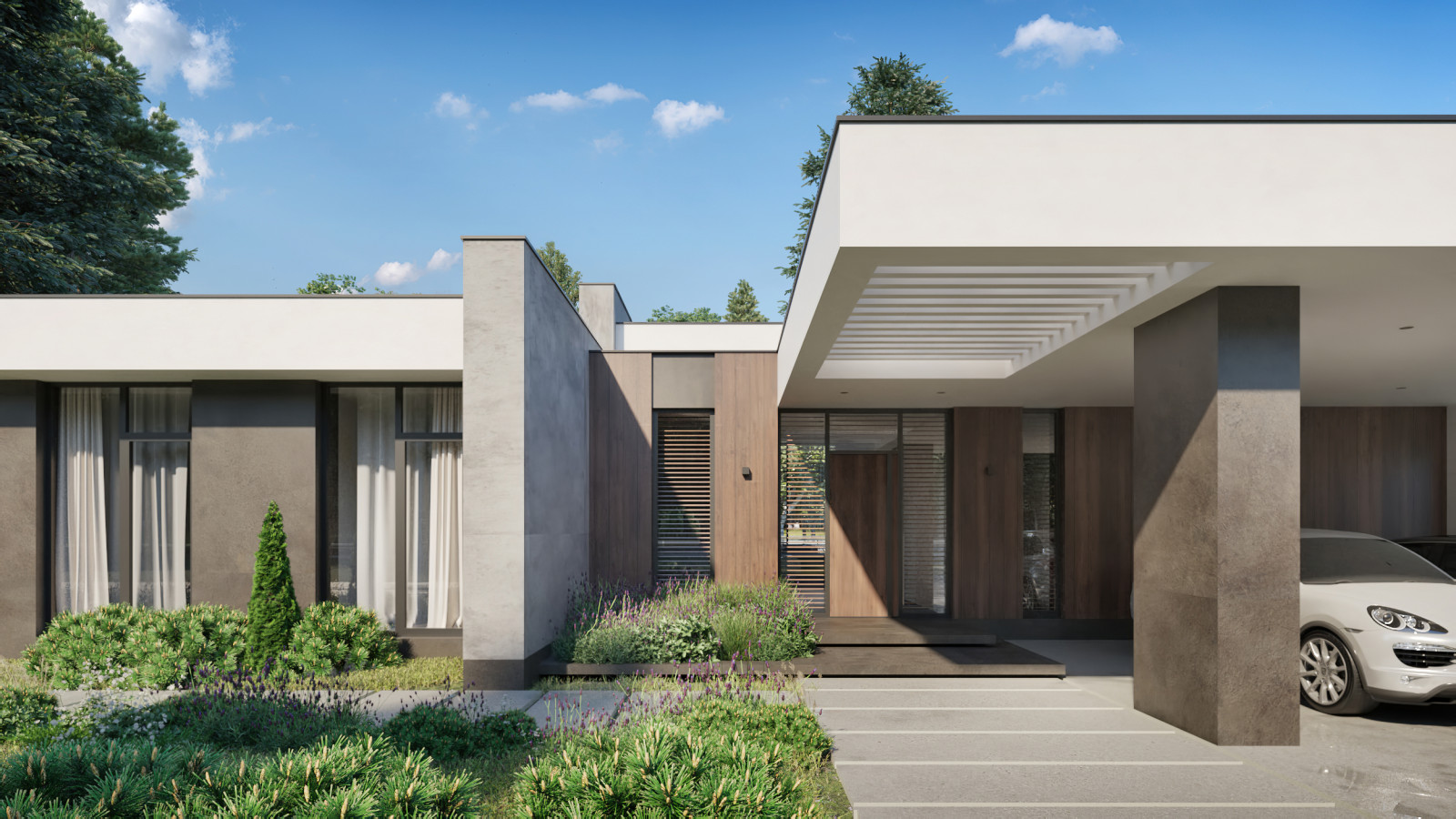 Проект индивидуального жилого дома и бани в КП "Цветочный"