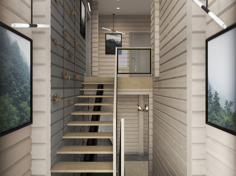 холл с лестницей на 2-й этаж