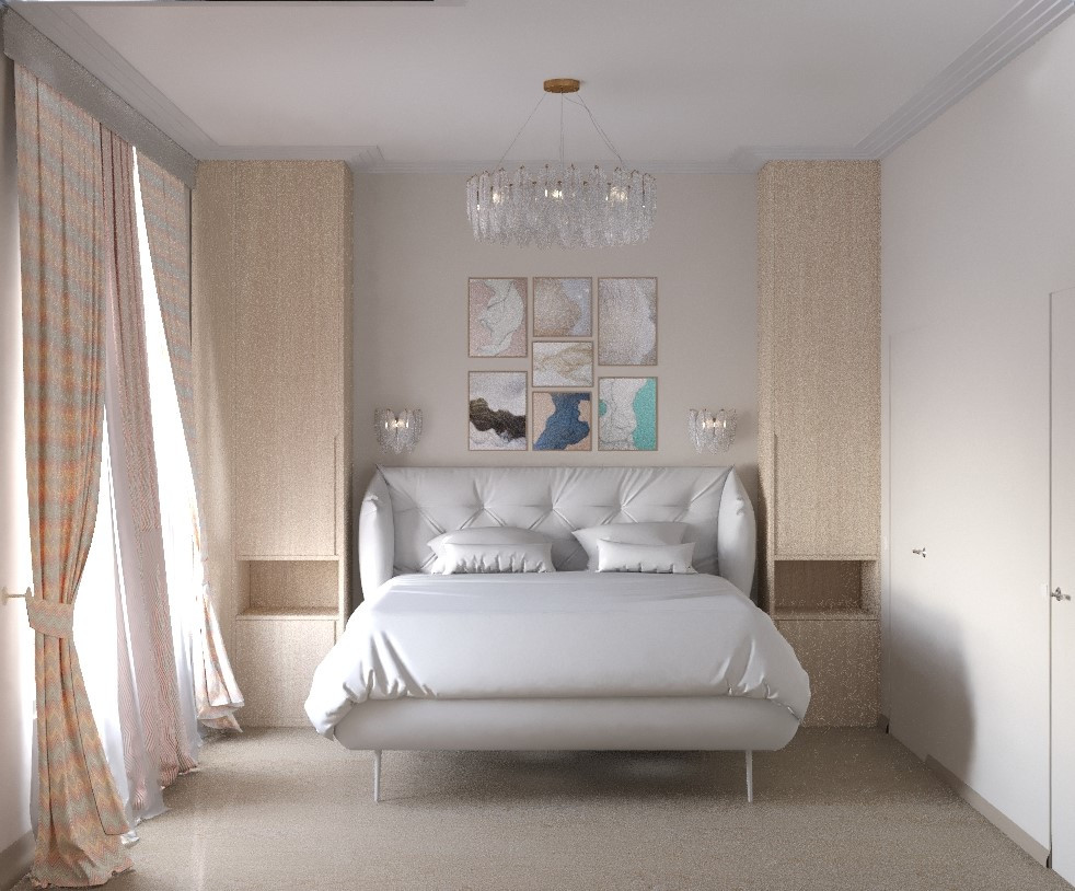 3d-визуализация спальни