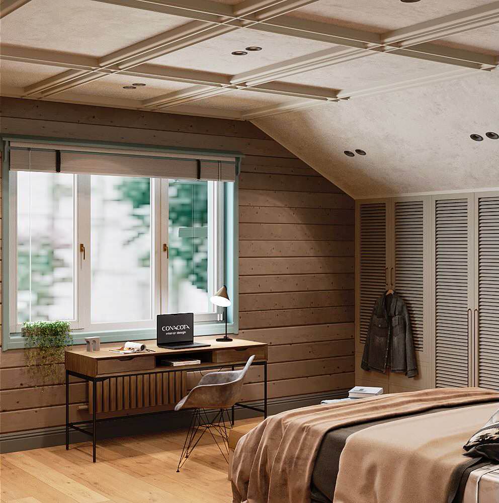 Загородный дом на озере, 230 м2