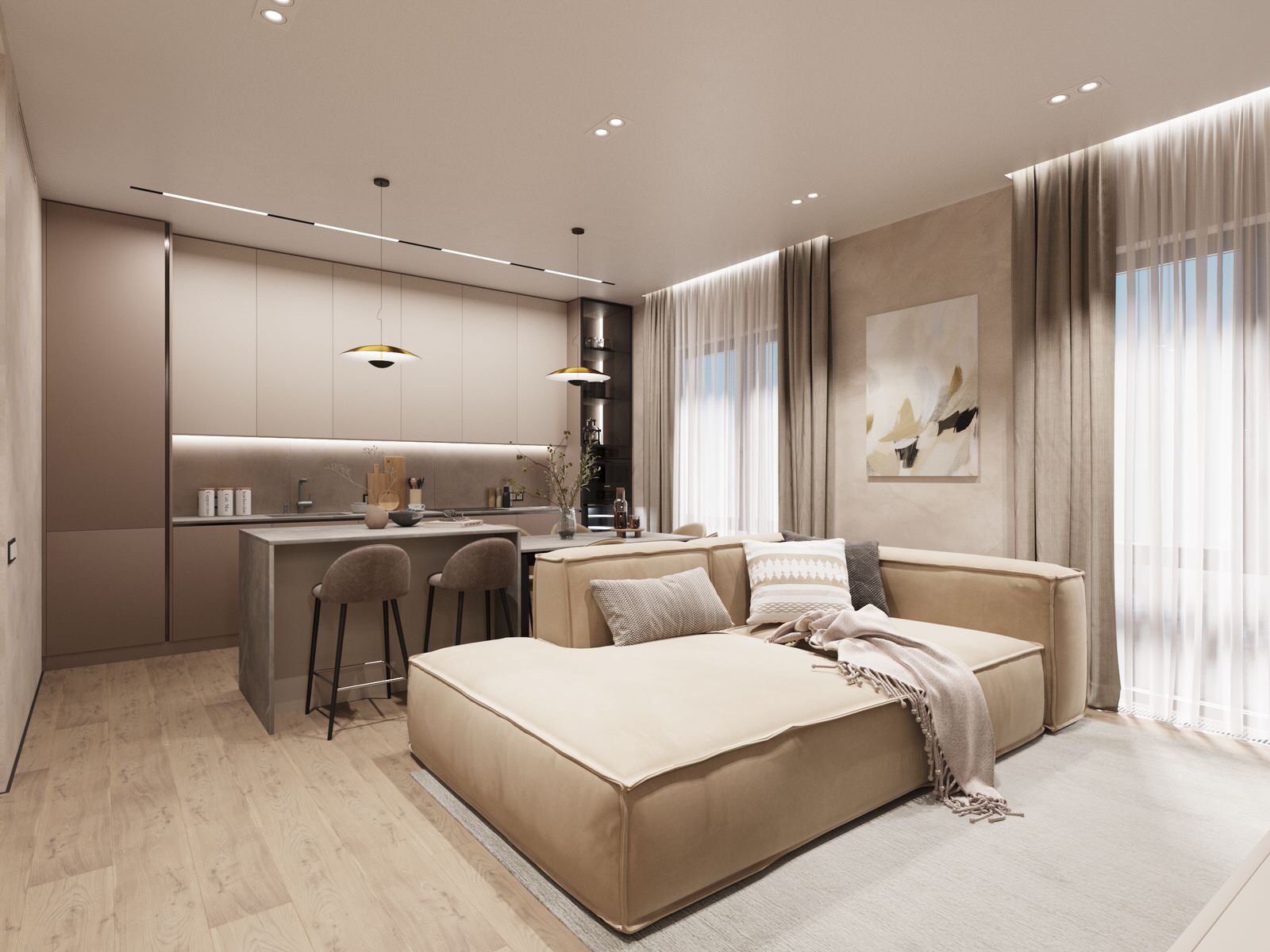 Дизайн-проект для 3-х комнатной квартиры в Москве