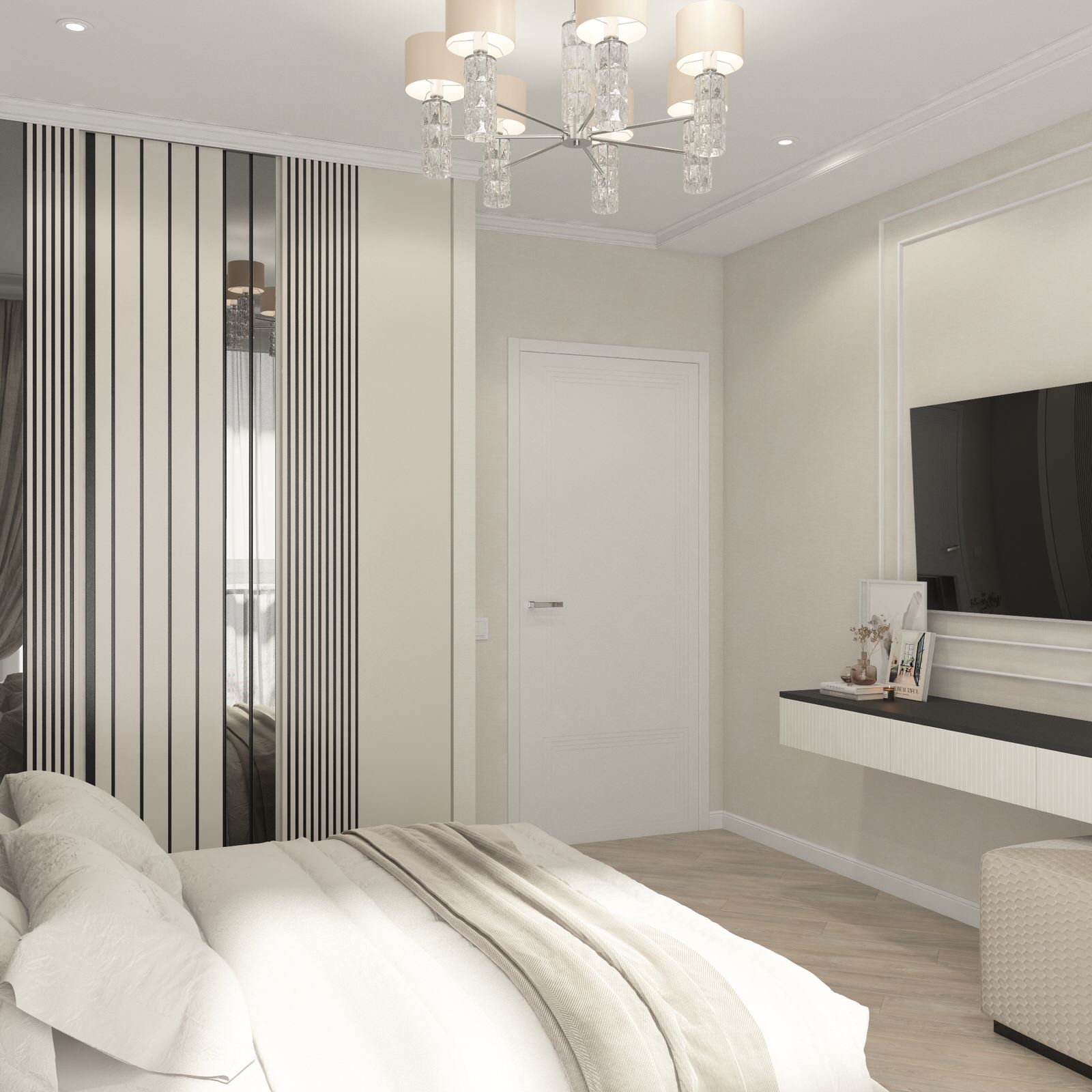 Нежнейший дизайн трехкомнатной квартиры