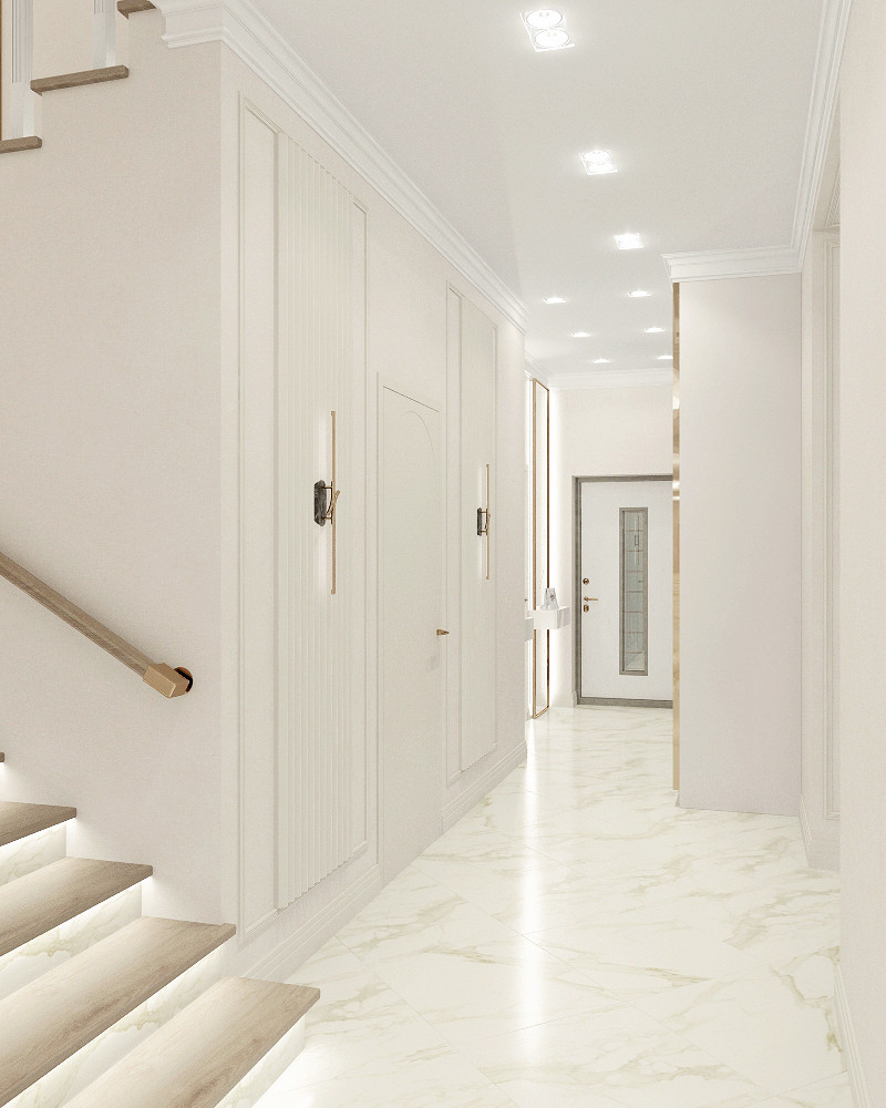 Двухэтажный дом в современной классике