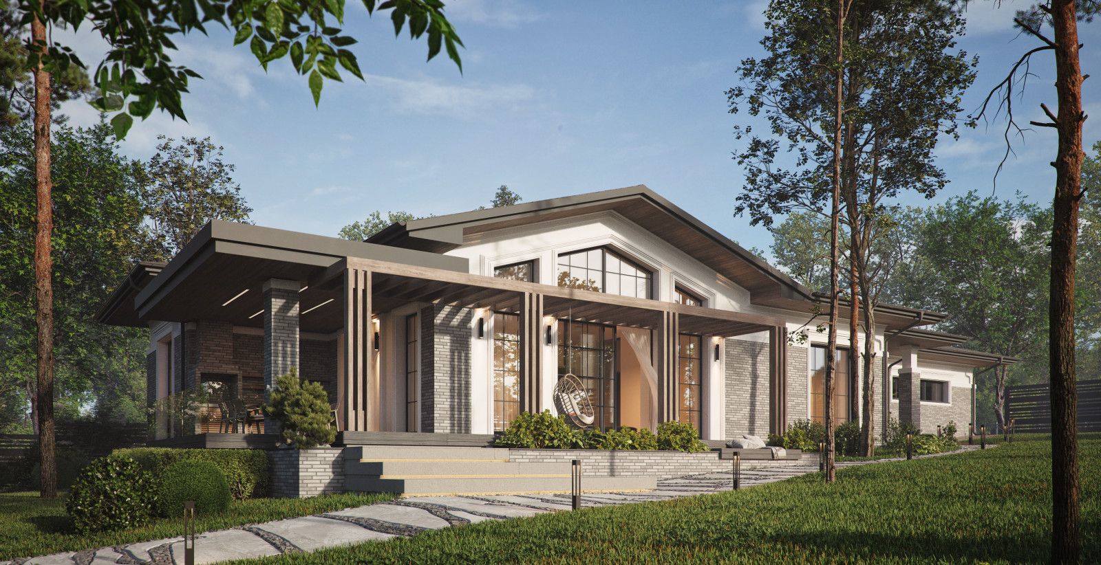 Обложка проекта: ДОМ В ТЕНИ ЛИСТВЫ