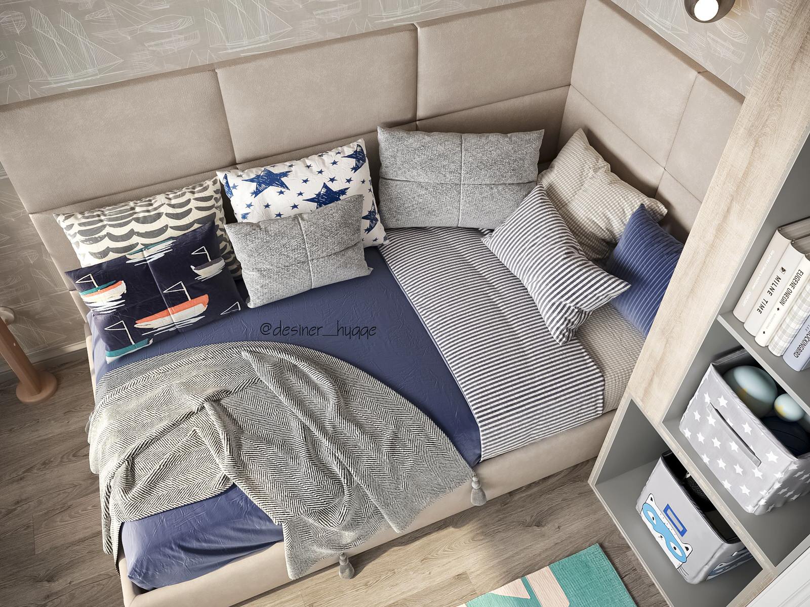 Детская с мансардным остеклением