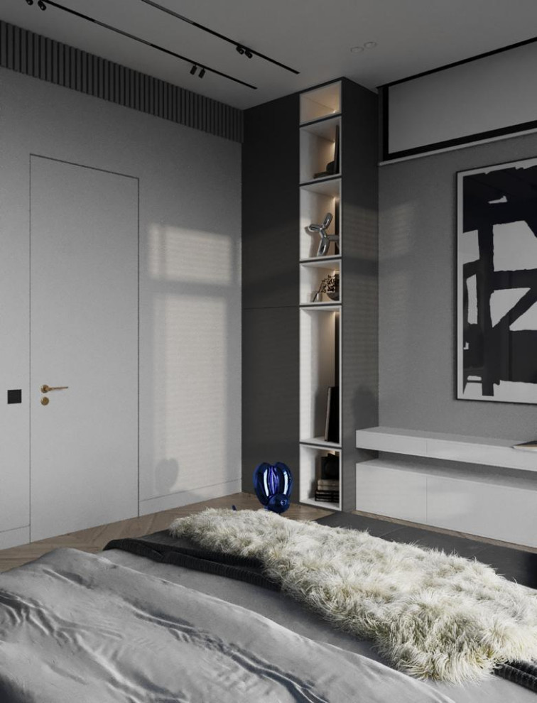 Спальня в таунхаусе в поселке Новорижский, 277 м2