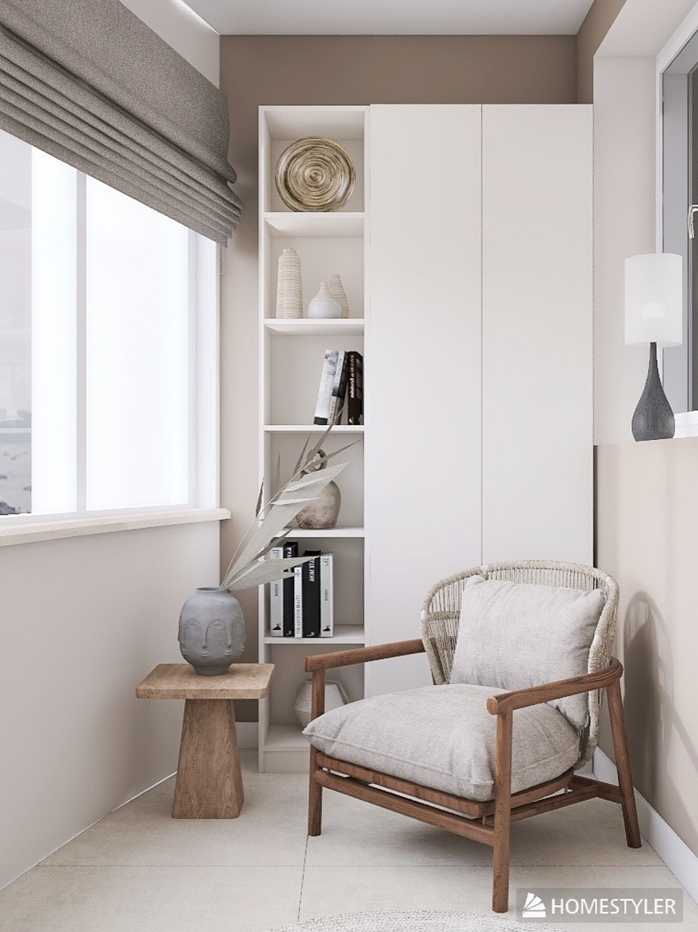 Лоджия в стиле джапанди