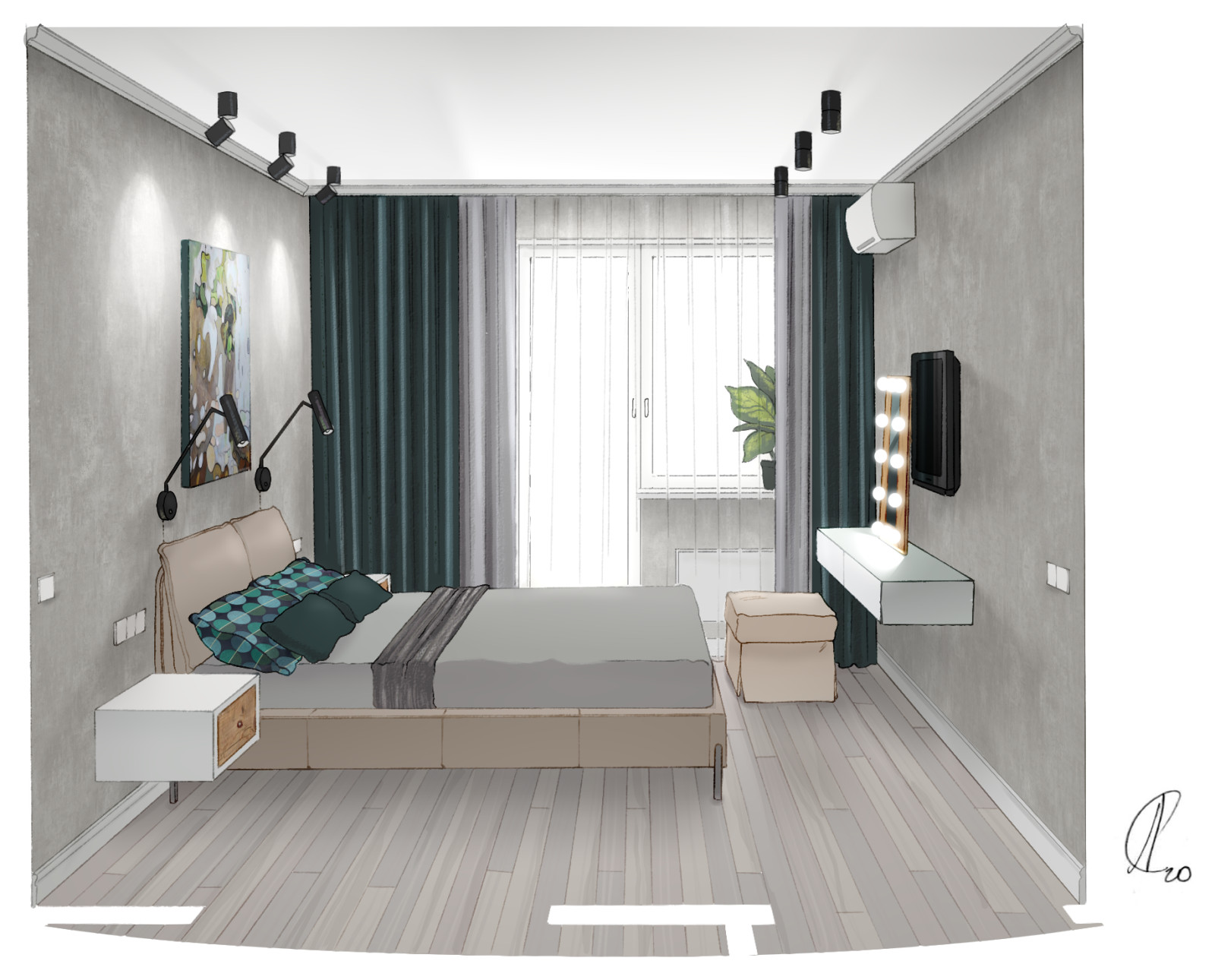 Квартира в серых тонах