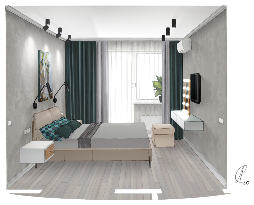 Квартира в серых тонах