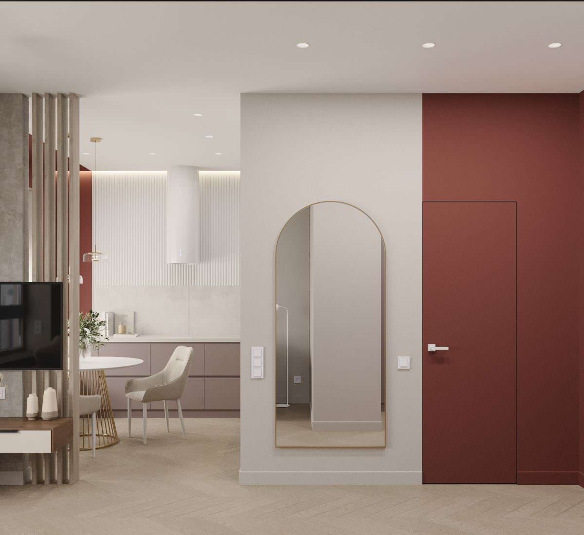 Жк "Огни", проект квартиры-студии в Москве.