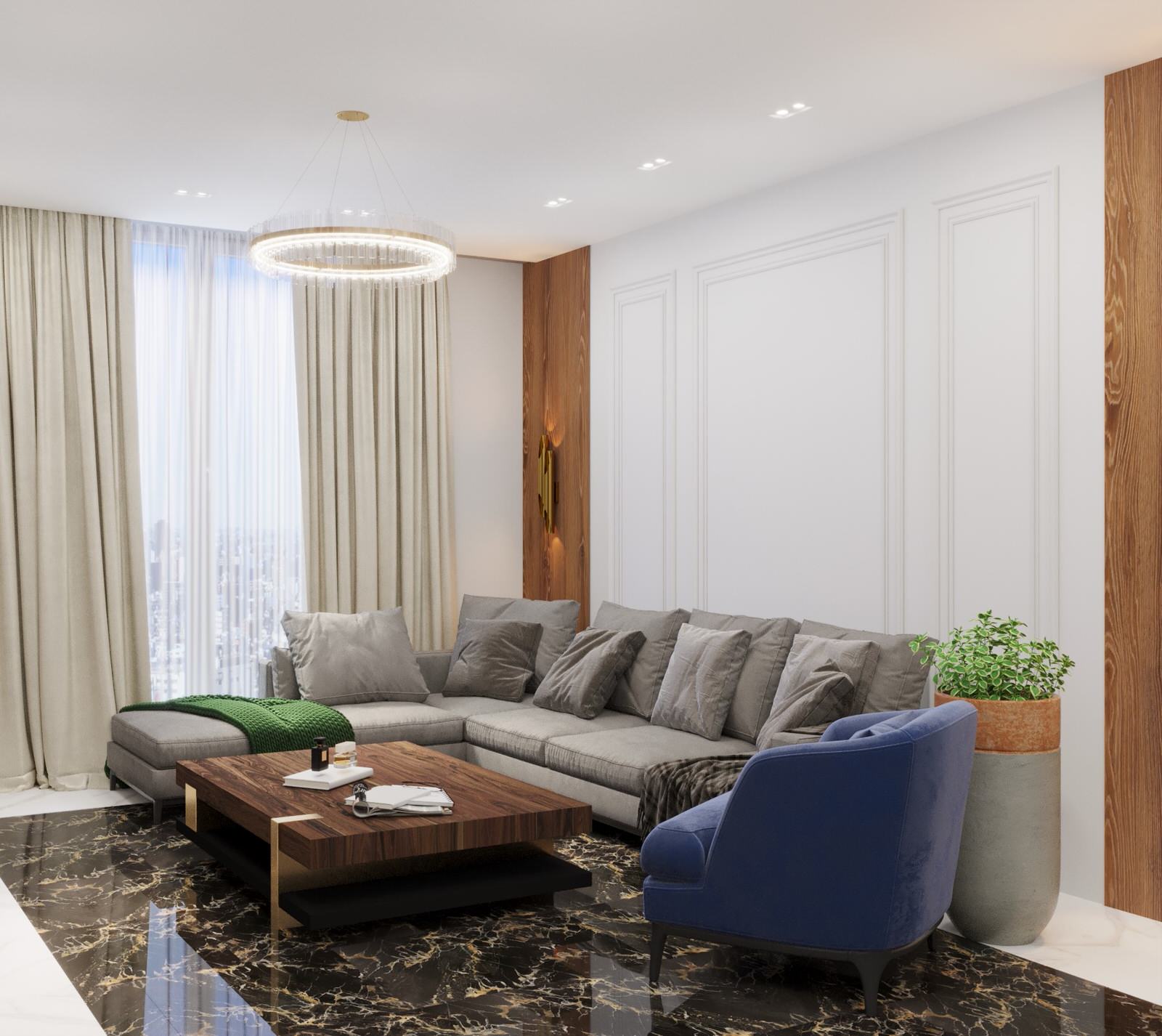 Living-dining room in Dubai