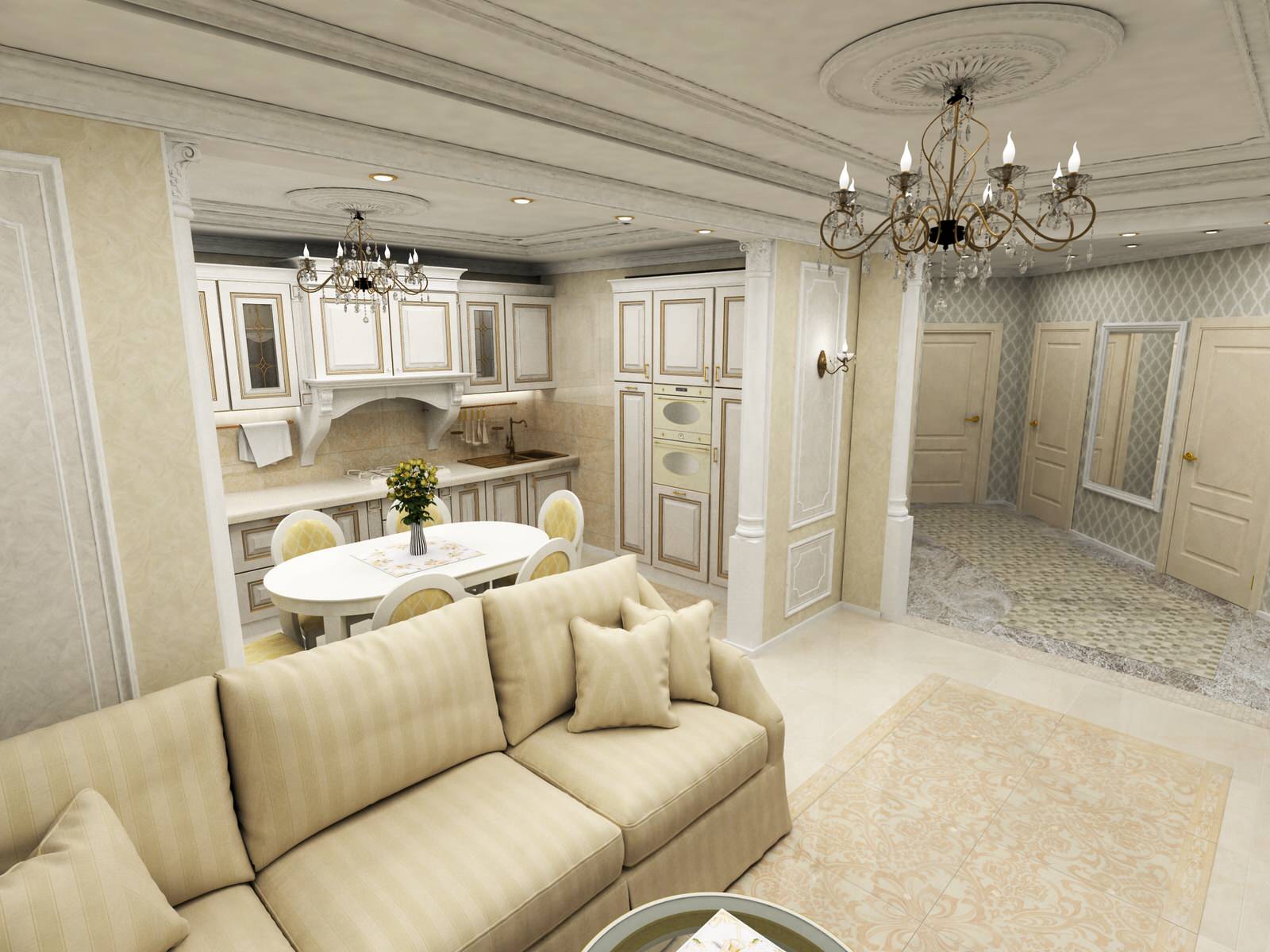 Обложка проекта: Гостиная в классике