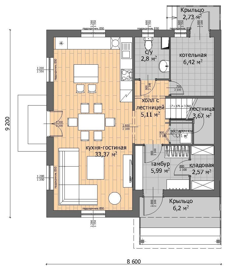 Каменный дом, 121 кв.м.