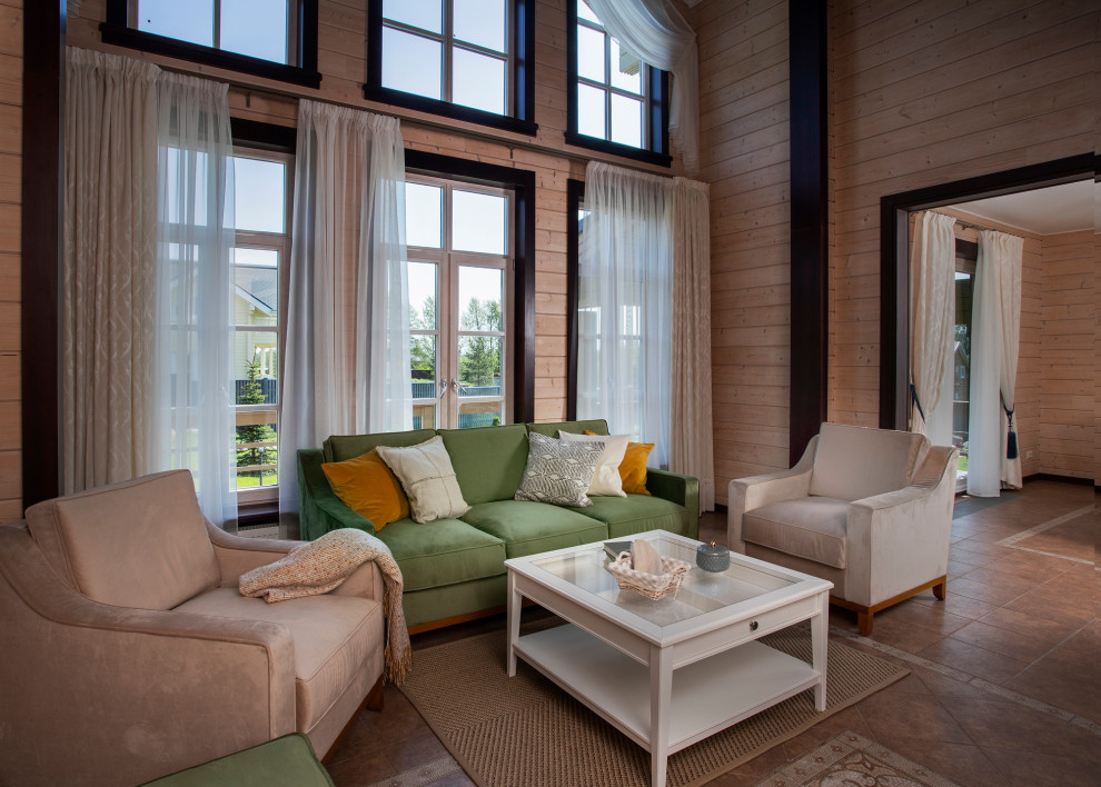 Обложка проекта: Готовые интерьеры в домах из клееного бруса