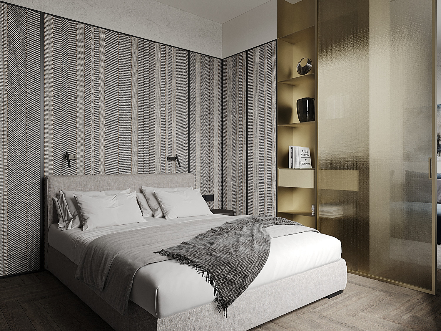 Квартира-студия в холодных тонах