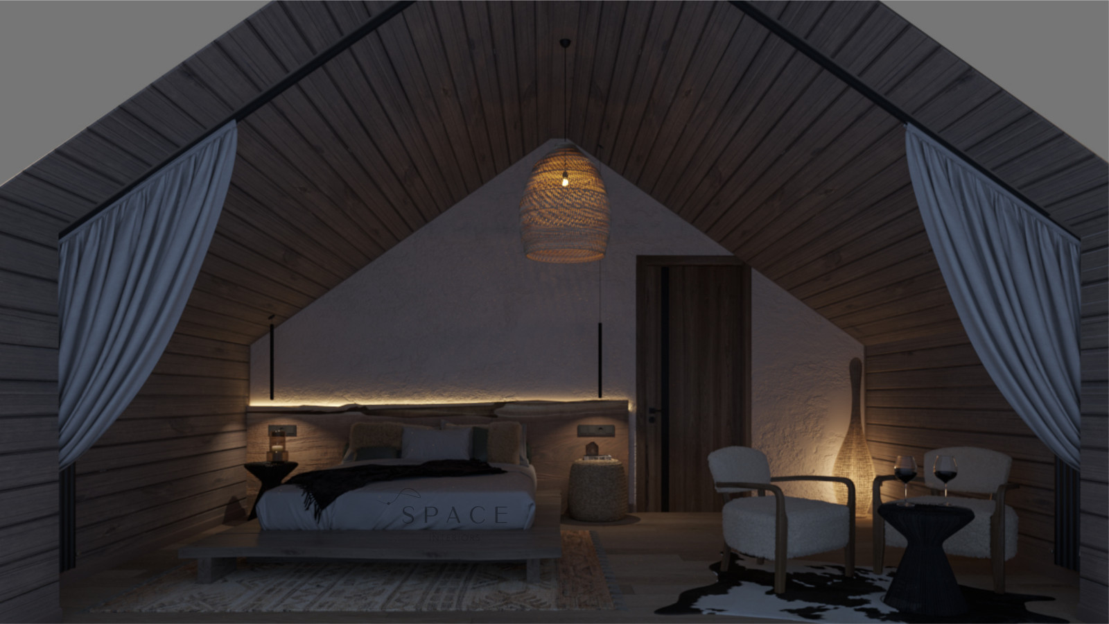 Спальня с видом на реку