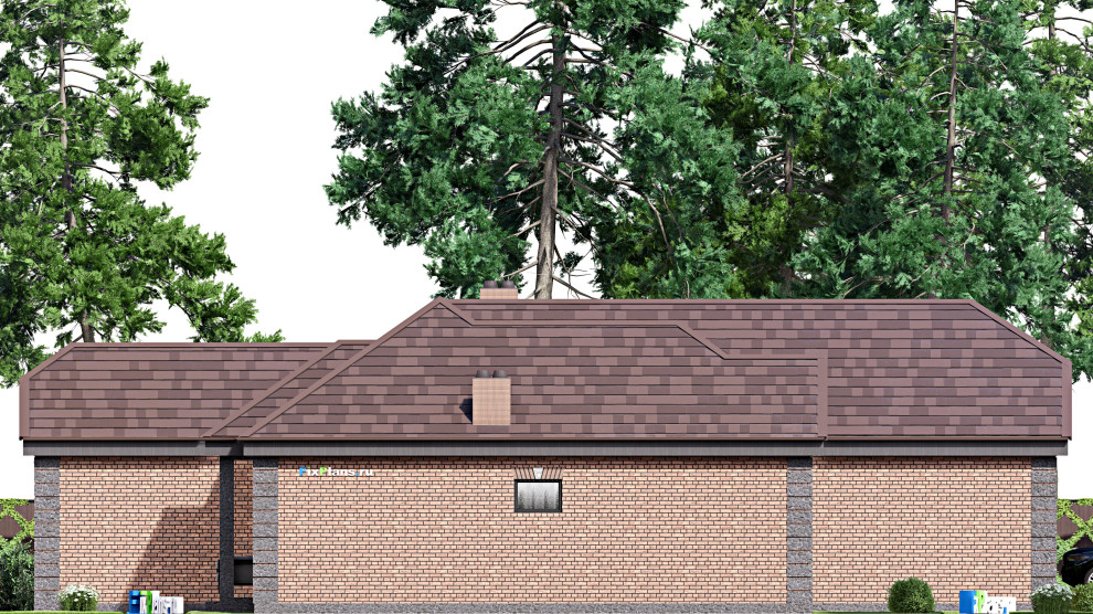 Проект одноэтажного дома 15х21м S183м2 F-16802