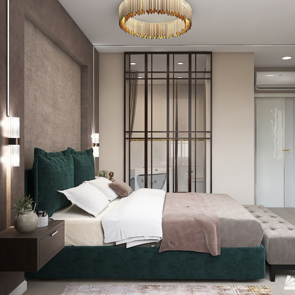 мастер спальня с входом в санузел