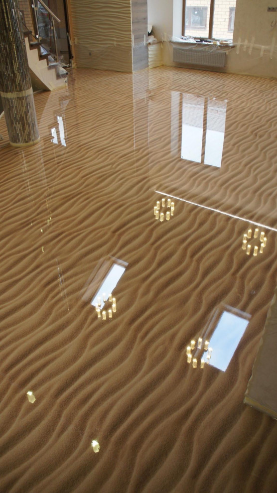 Обложка проекта: Эпоксидный наливной фотопол с изображением песка и гальки