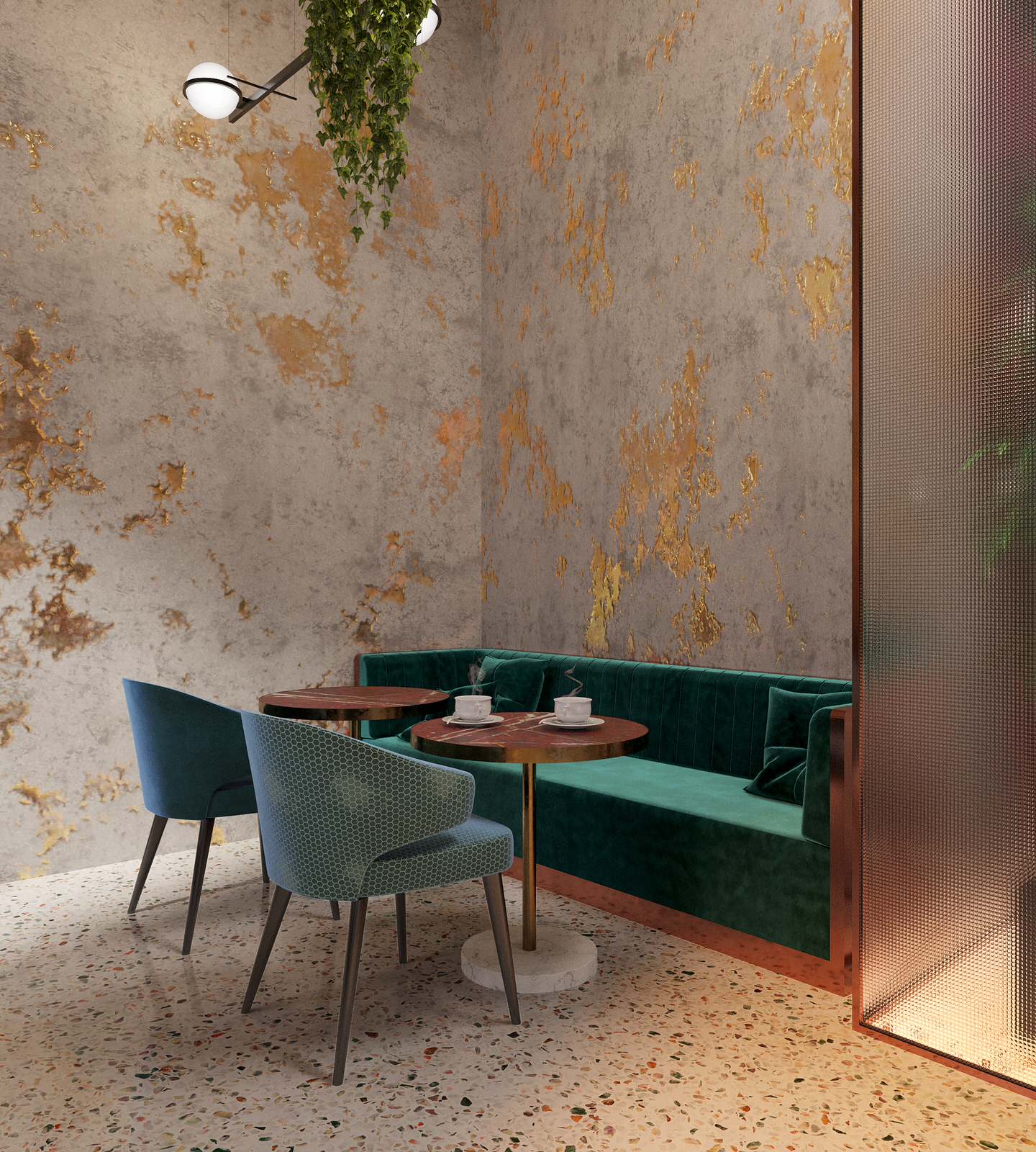 Interior visualisation of cafe and restaurant Villa Forli