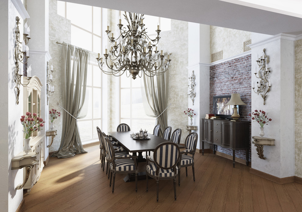 Обложка проекта: Загородный дом. Интерьер гостиной-столовой.