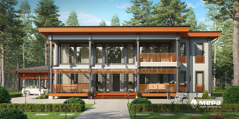 Современные дома из клееного бруса