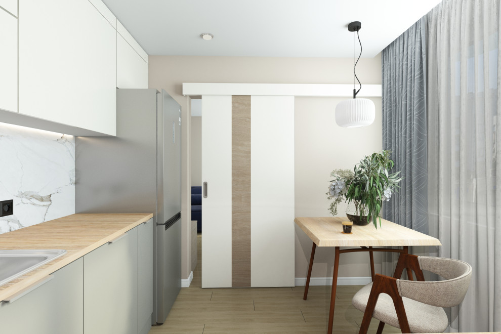 Кухня из проекта трехкомнатной квартиры для семейной пары