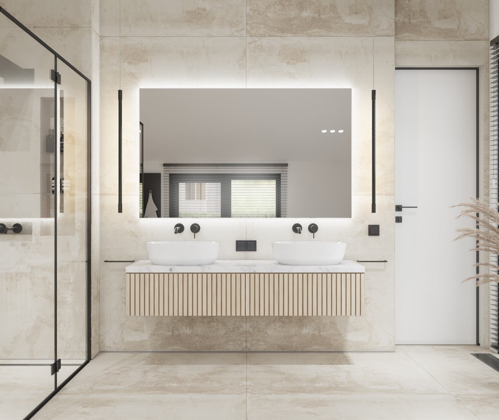 Обложка проекта: Дизайн просторной ванной комнаты