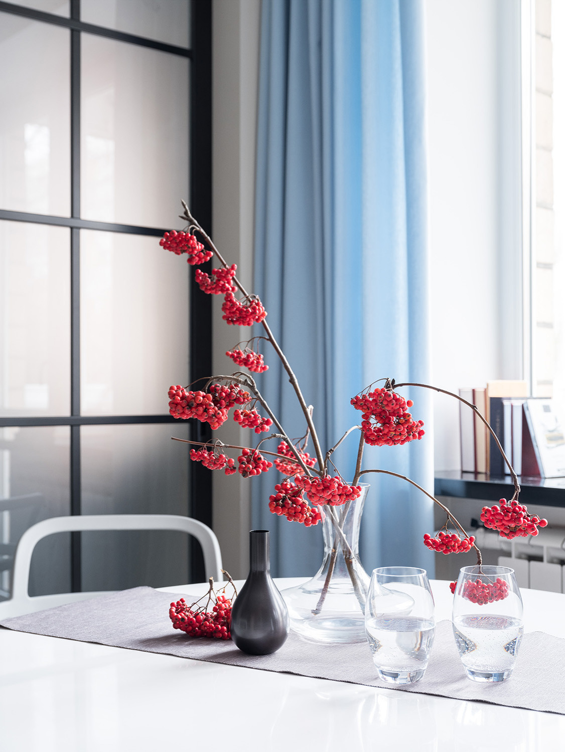 Двухкомнатная квартира в синих тонах