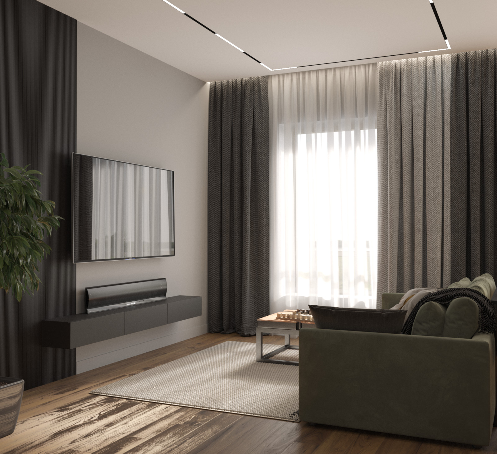 Кухня-гостиная в загородном доме