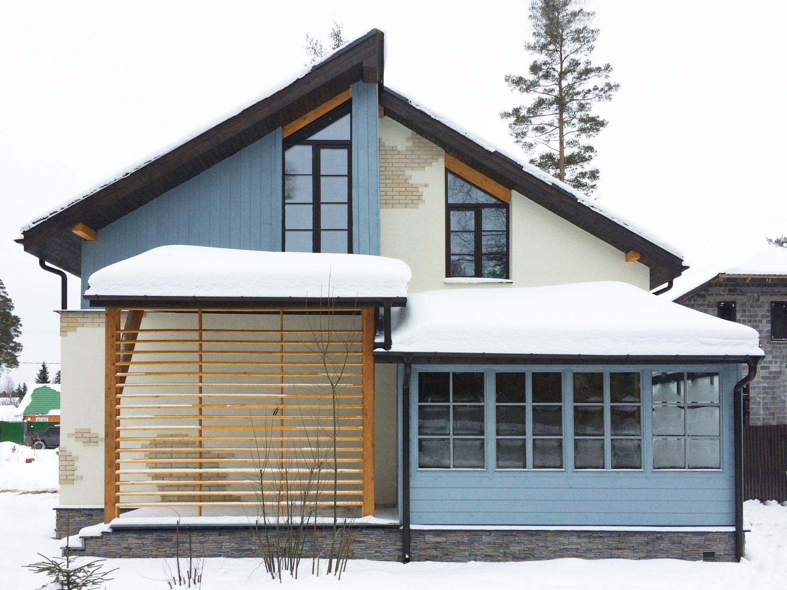 Строительство дома в стиле "Шале" (CHALET_ECOSTYLE)