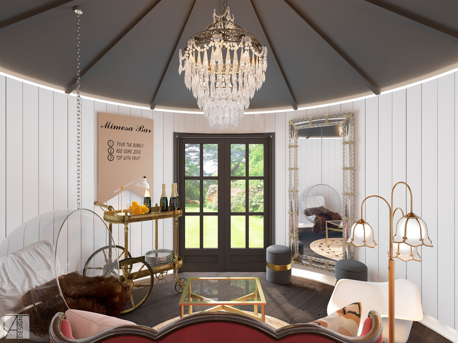 Обложка проекта: Интерьер домика невесты и ее подружек