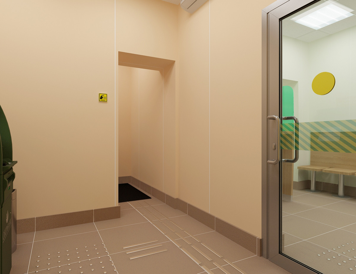 Дизайн-проект отделения ПАО Сбербанка Омская обл. р-н Нижняя Омка