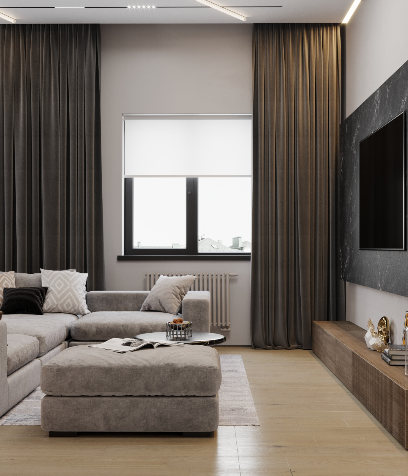 Квартира в серых тонах