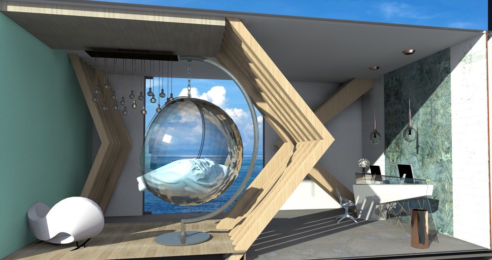 Лобби маленького отеля на море