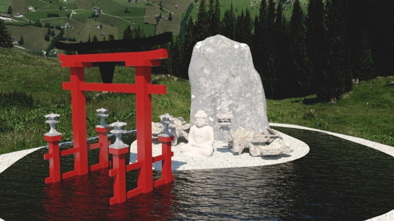 Садик в  восточном стиле