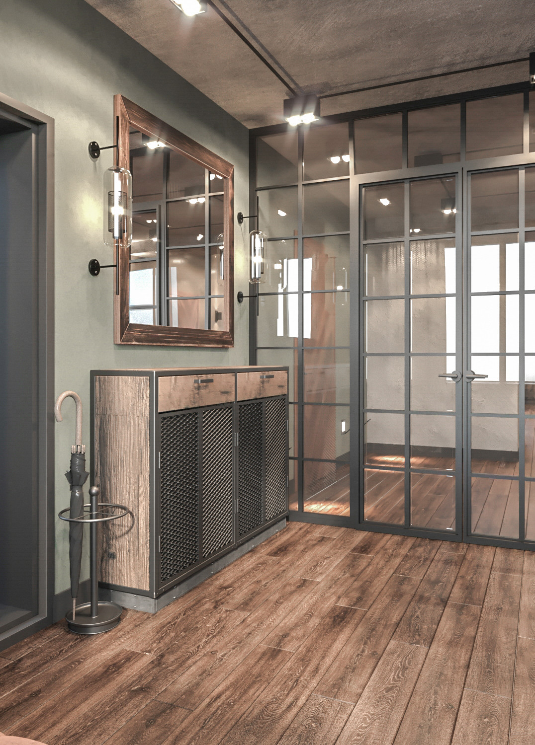 Дом в стиле яркое шале. Холл