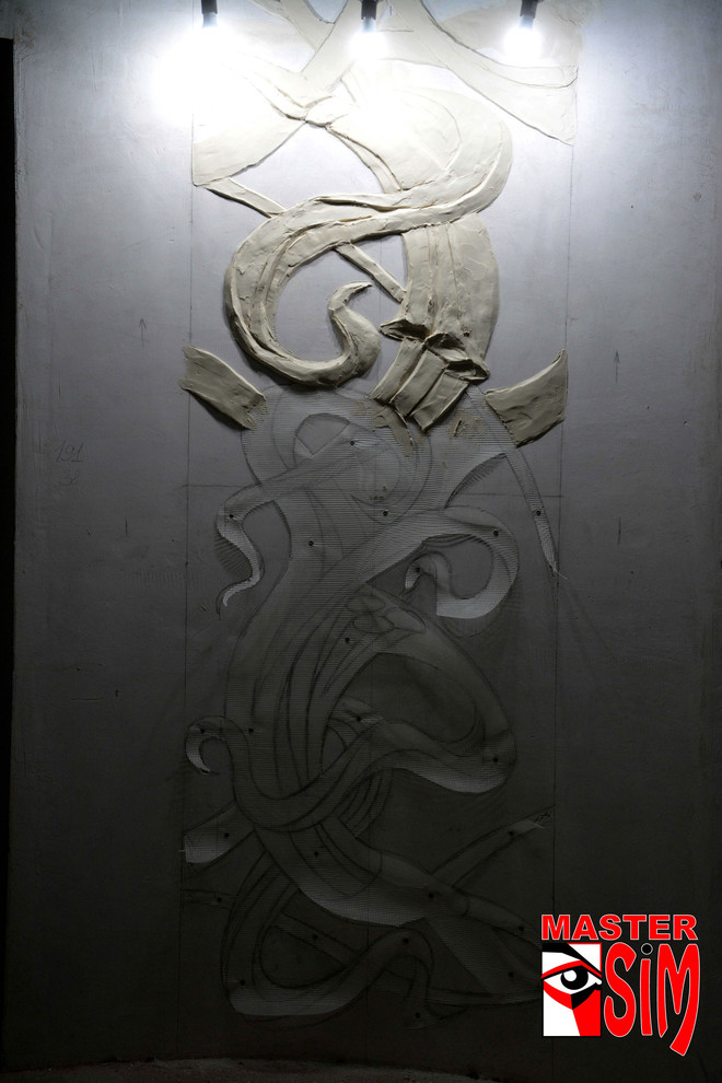 Обложка проекта: Барельеф орнамент на стене в холле