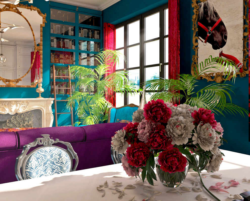 кухня-гостиная в стиле бохо