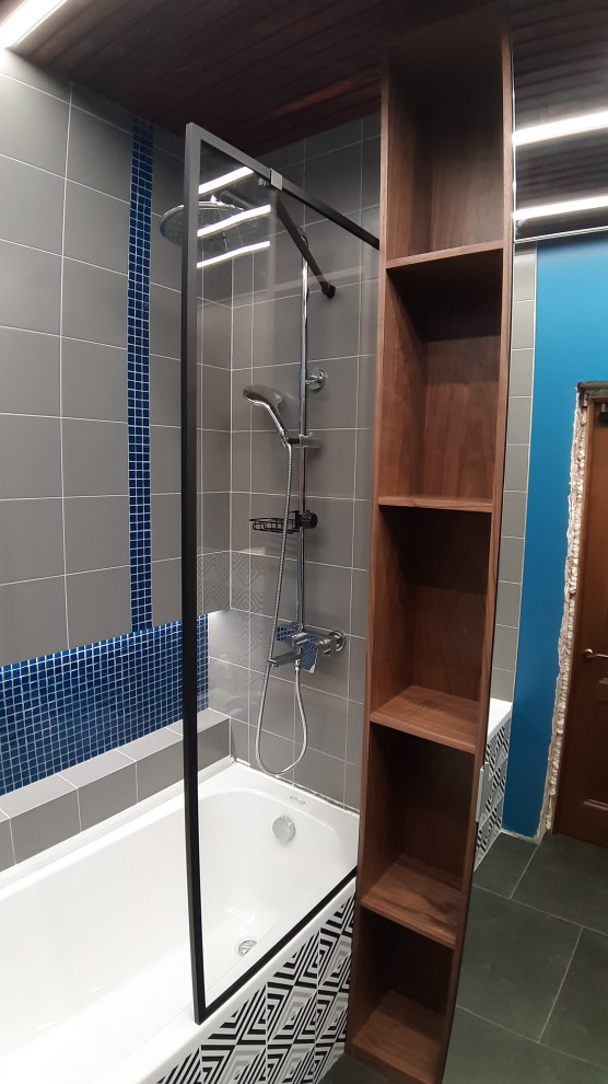 Шторка для душа в стиле лофт