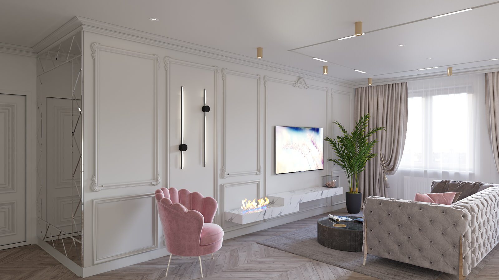 Interior design of a 3-room apartment Zaporozhye