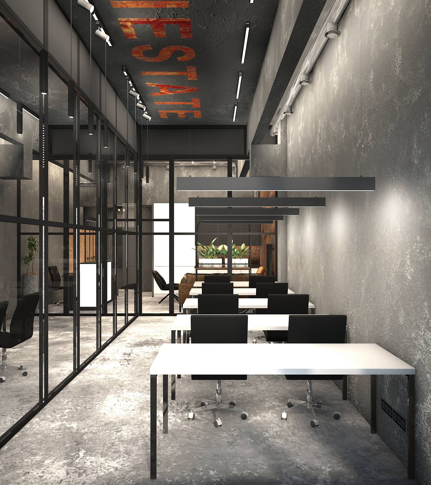 Дизайн интерьера для офиса Агентства в БЦ Суперметалл